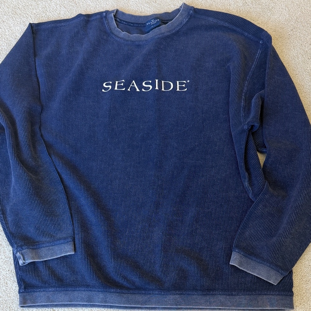 Seaside Navy Crewneck Sweater for Men